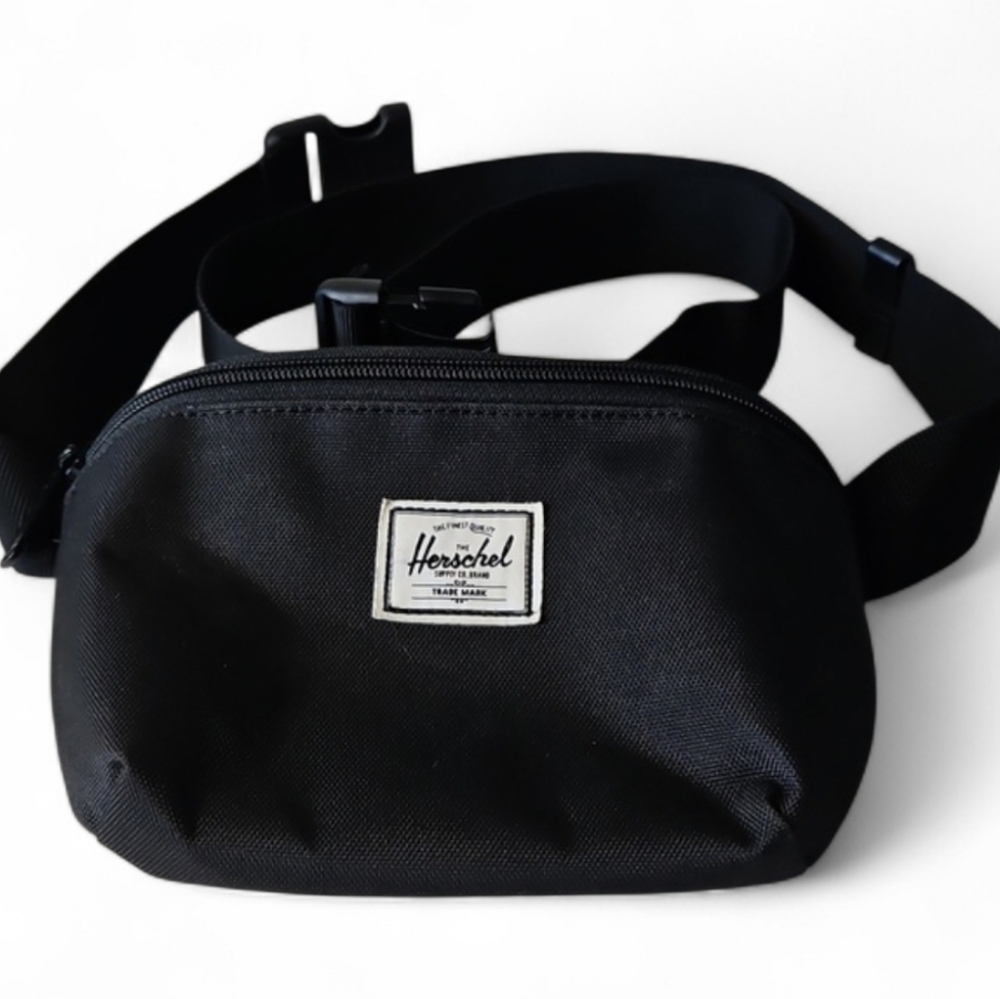 Herschel Black Canvas Belt Bag/ Hip Pack